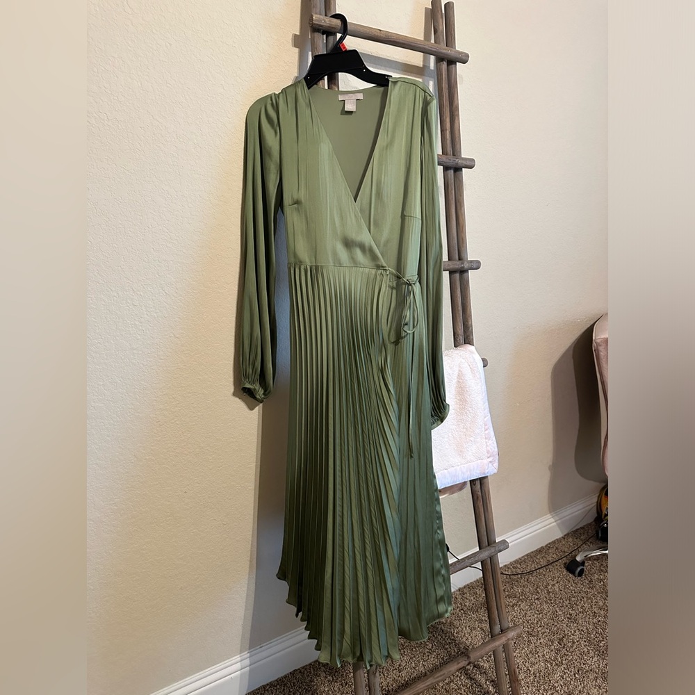 H&M Silk V-Neck Dress